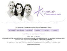 Tablet Screenshot of klitzeklein-hebammenpraxis.de